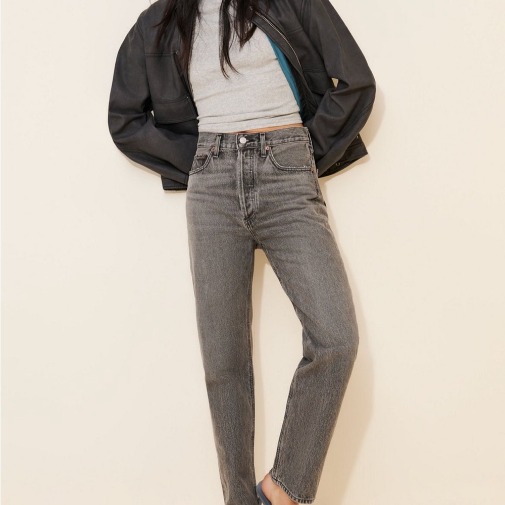 Agolde Gray Straight Leg Women's Jeans